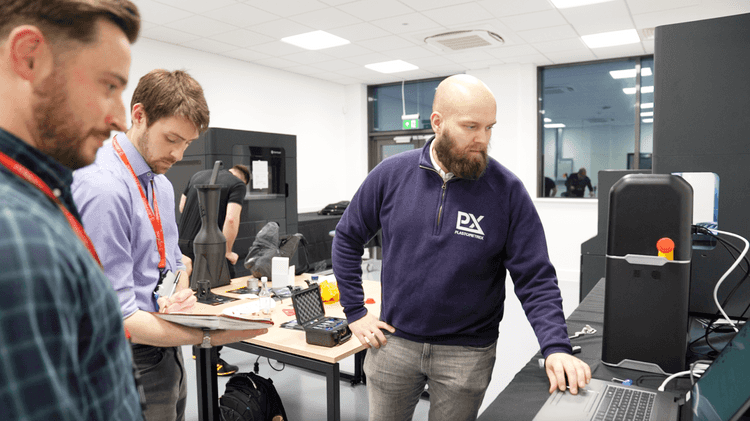 Plastometrex CTO, Dr Jimmy Campbell, oversees the installation of Leonardo's first benchtop Indentation Plastometer 